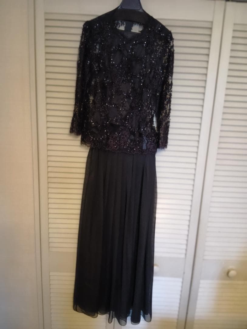 CHRISCELINクリスセリーン　スパンコール＆ビーズトップス＆ロングスカート