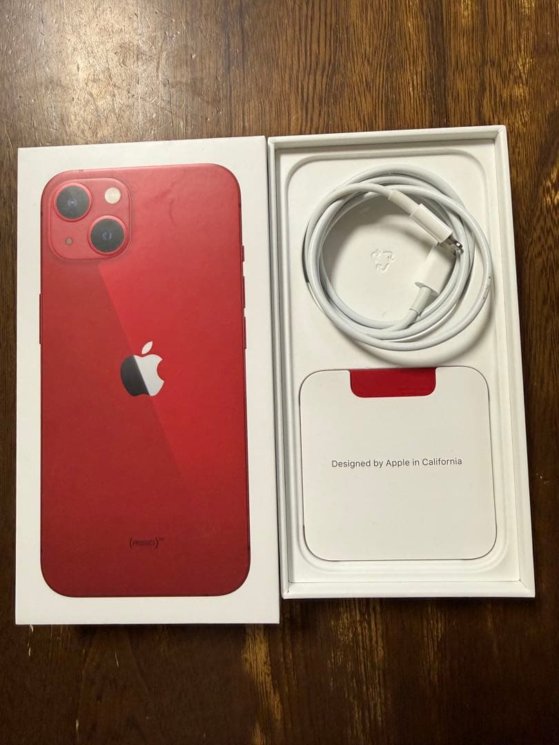 Apple iPhone 13 PRODUCT(RED) 本体　ケーブル付き