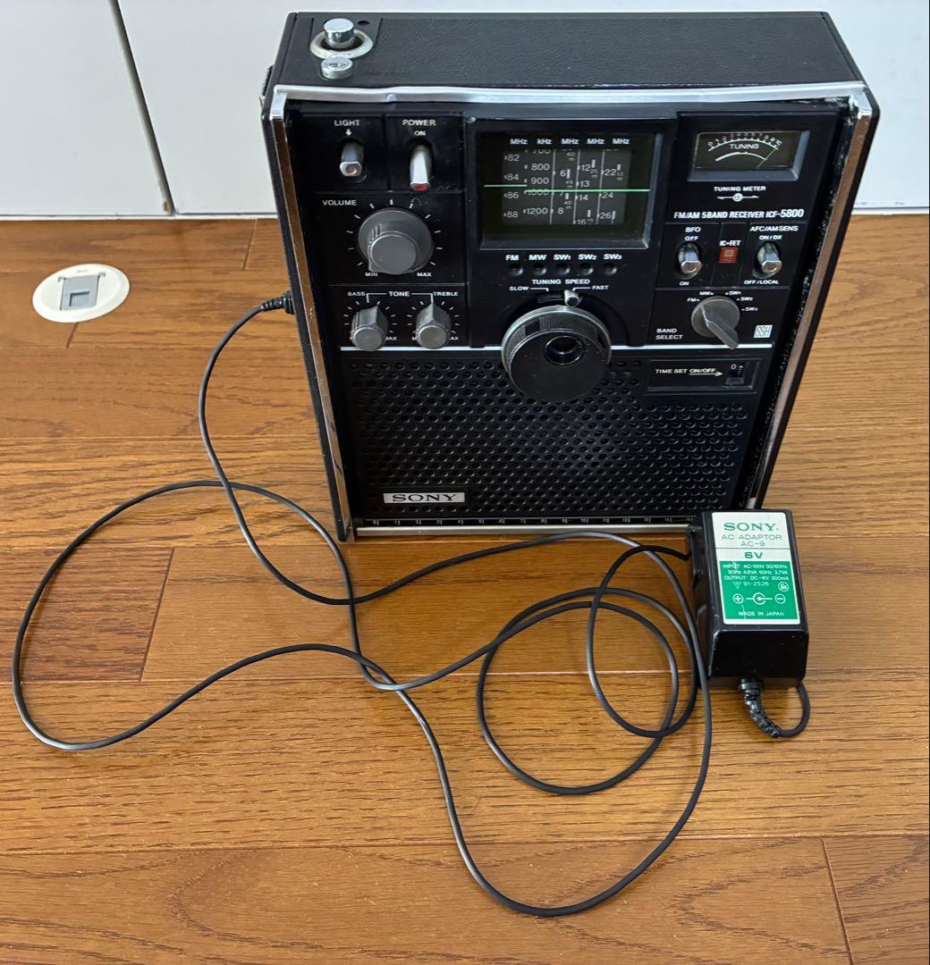 SONYスカイセンサーICF-5800 専用ACアダプター付き