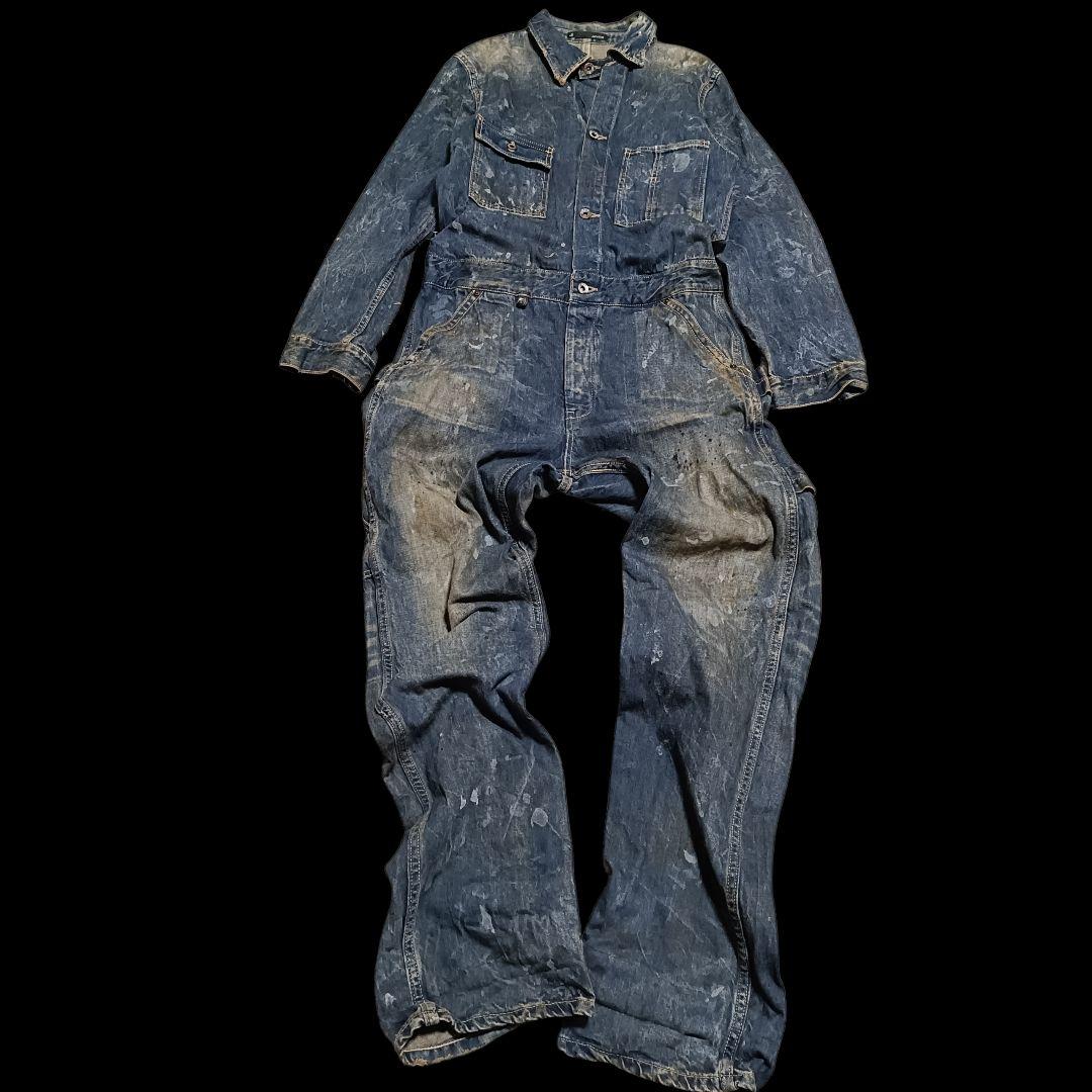 ジョンブル つなぎ デニムサロペット エンジニアオールインワン JOHNBULL