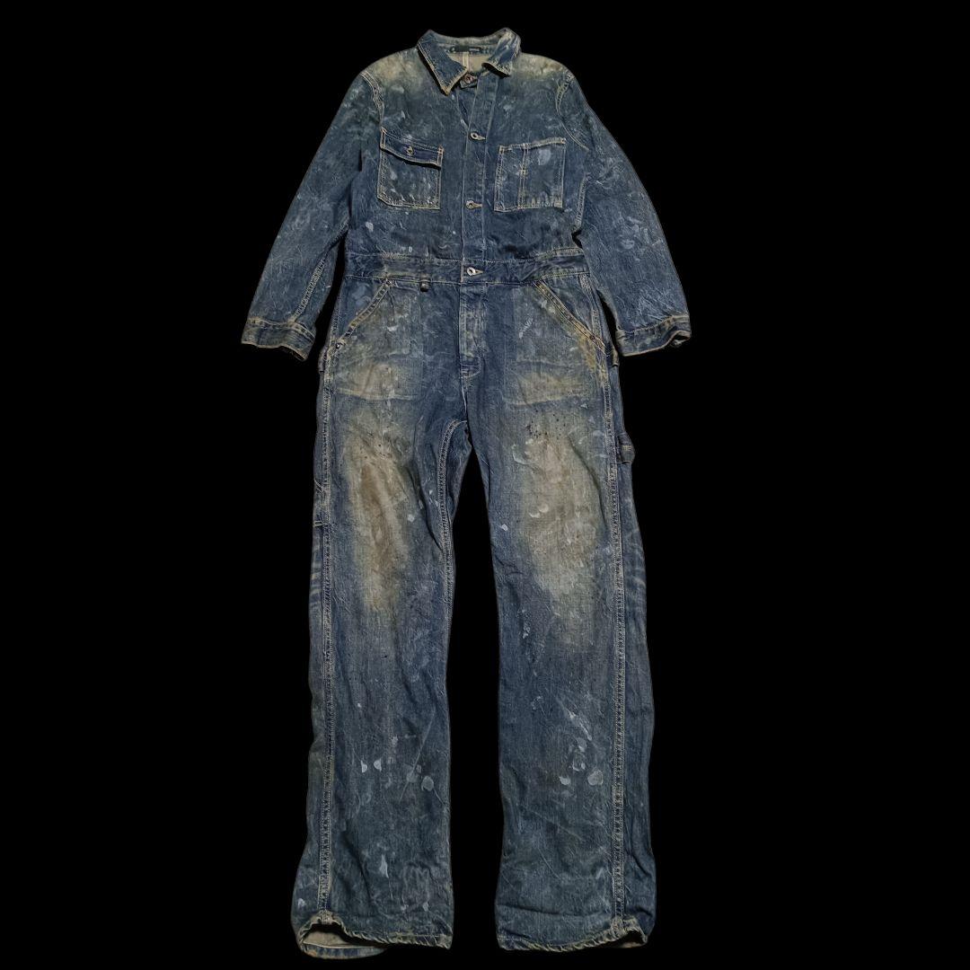 ジョンブル つなぎ デニムサロペット エンジニアオールインワン JOHNBULL