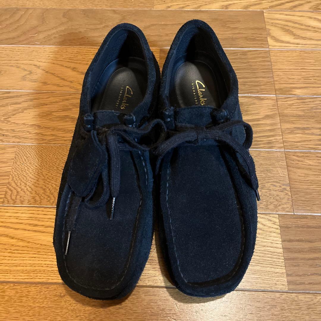 Clarks 《WallabeeEVO WP》黒スエードモカシン　23.5cm