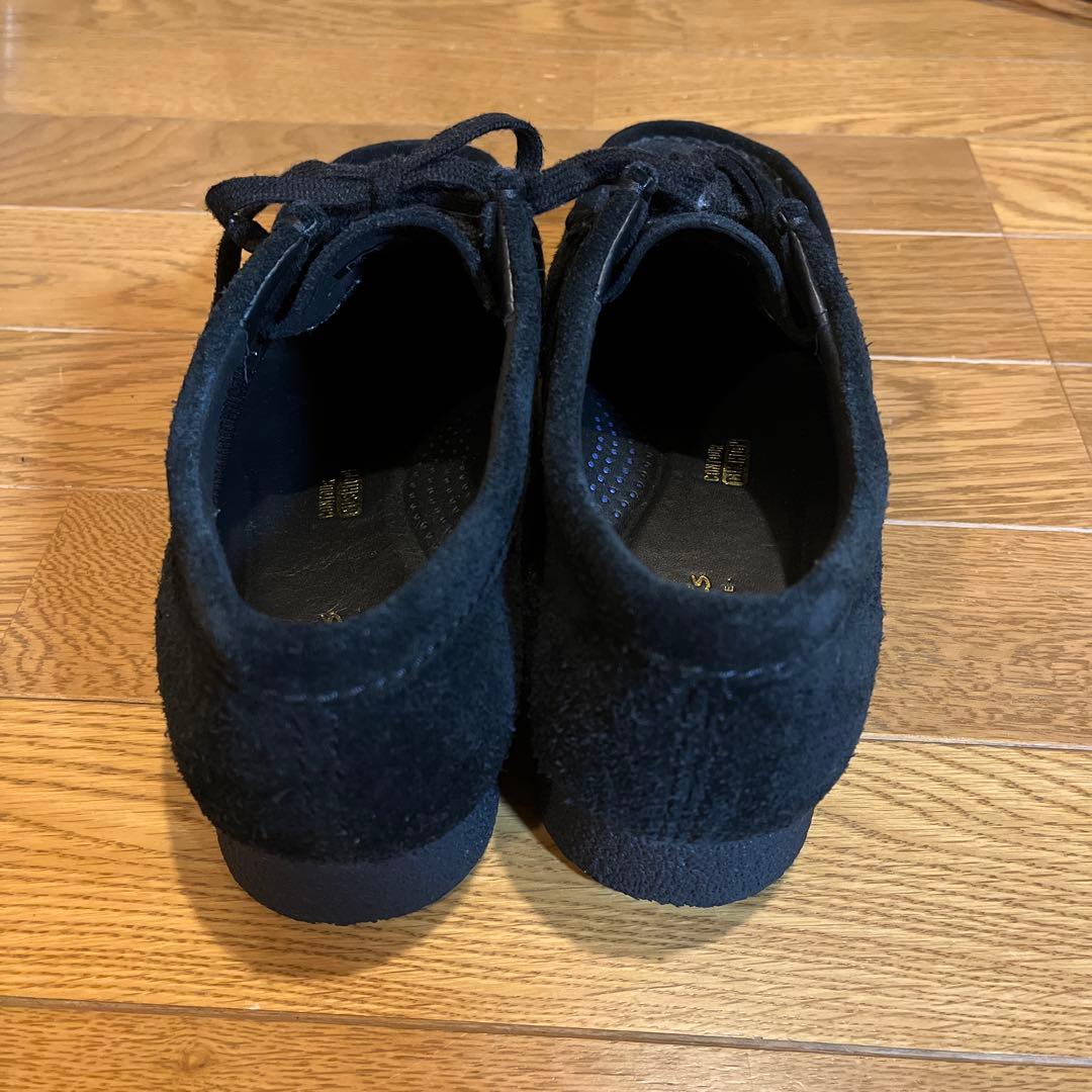 Clarks 《WallabeeEVO WP》黒スエードモカシン　23.5cm