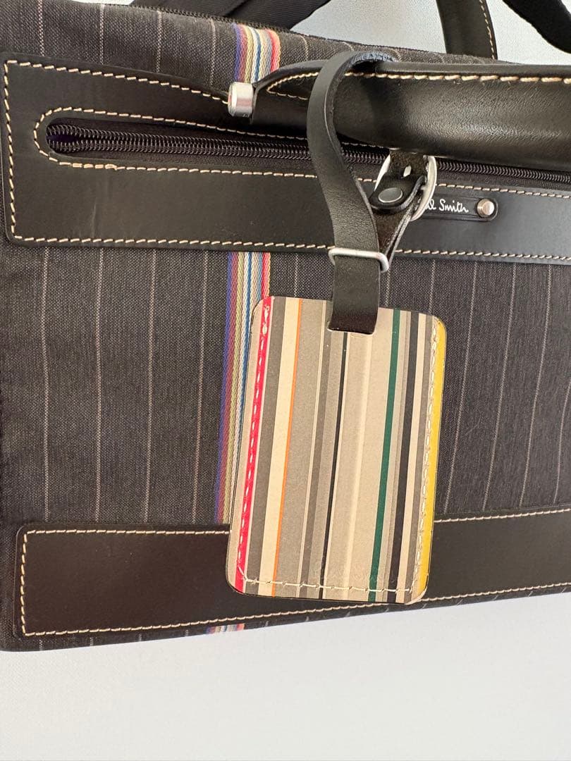 美品 Paul Smith 2wayビジネスバッグ ストライプ