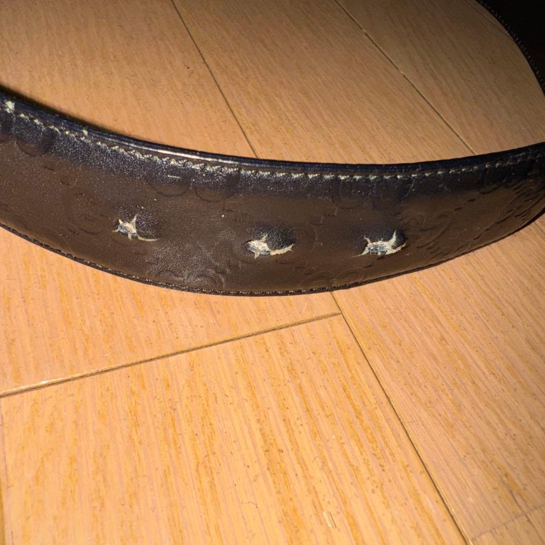 最終価格‼️ GUCCI グッチ ベルト 本革 黒 ダブルロッキングジー