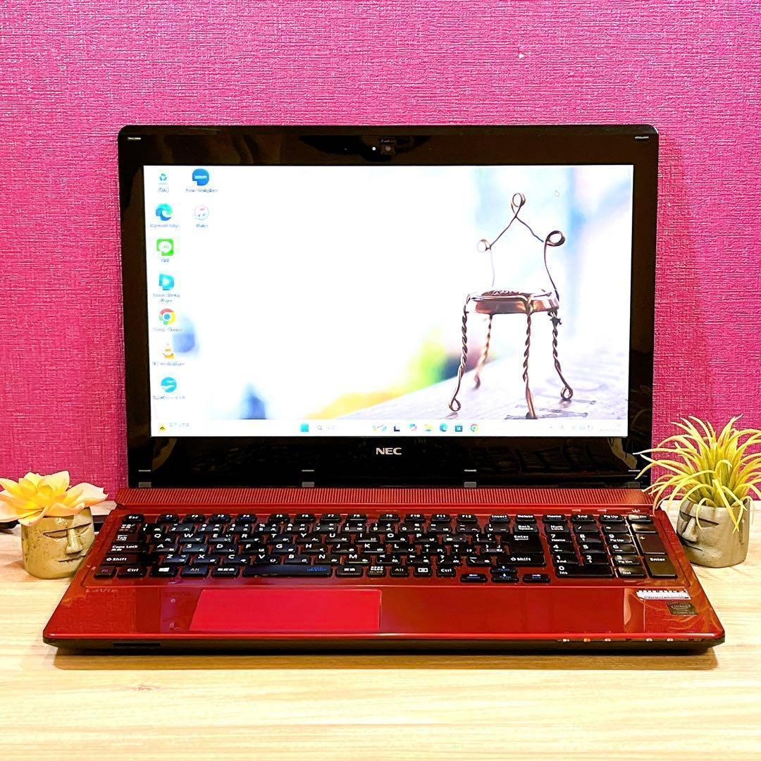 Corei7✨NECすぐ使えるノートパソコン✨8GB✨カメラ✨ブルーレイ✨大容量