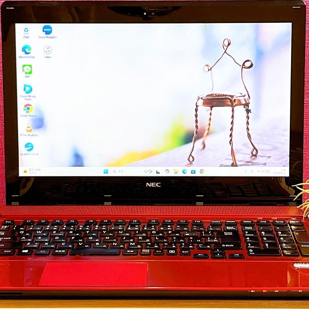 Corei7✨NECすぐ使えるノートパソコン✨8GB✨カメラ✨ブルーレイ✨大容量