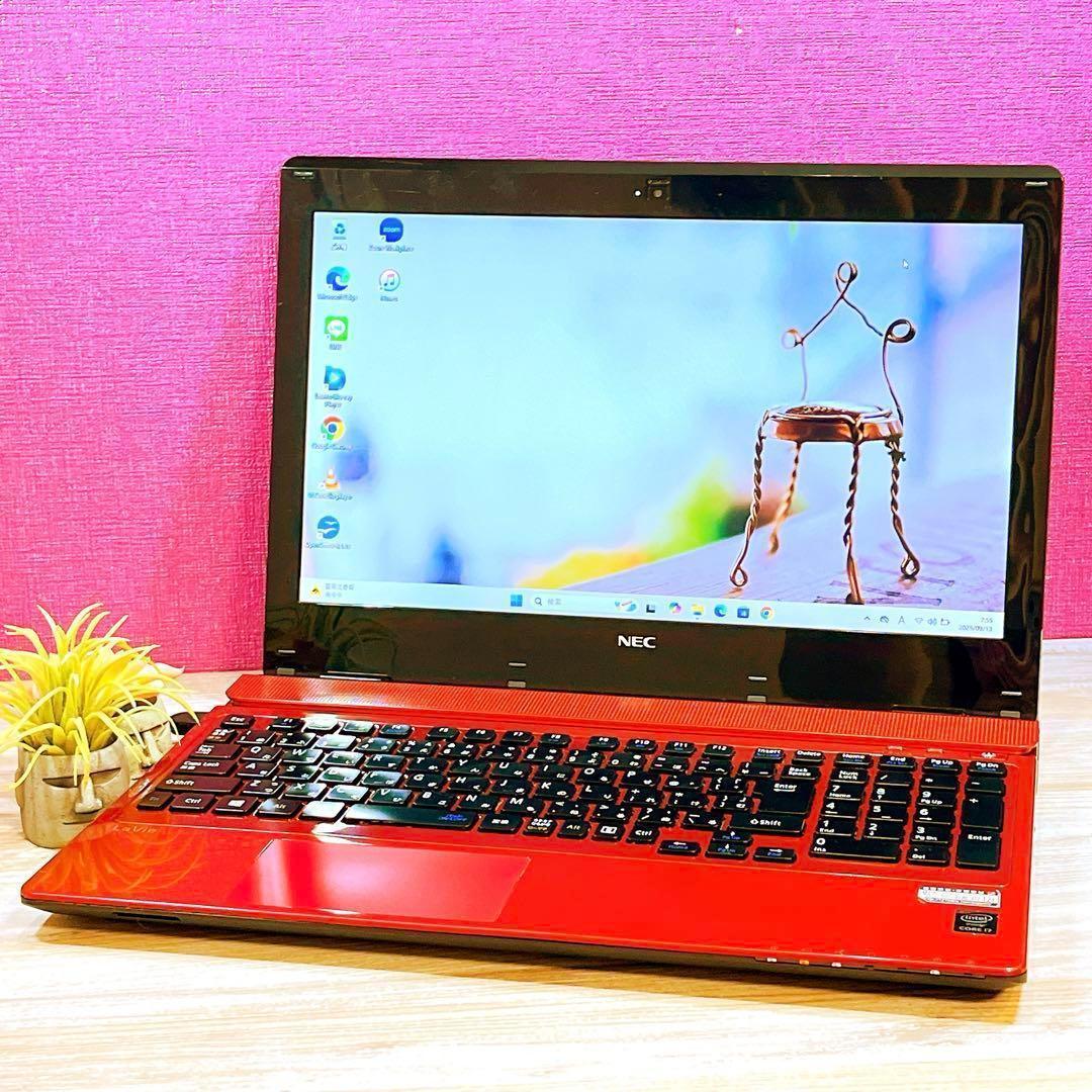 Corei7✨NECすぐ使えるノートパソコン✨8GB✨カメラ✨ブルーレイ✨大容量