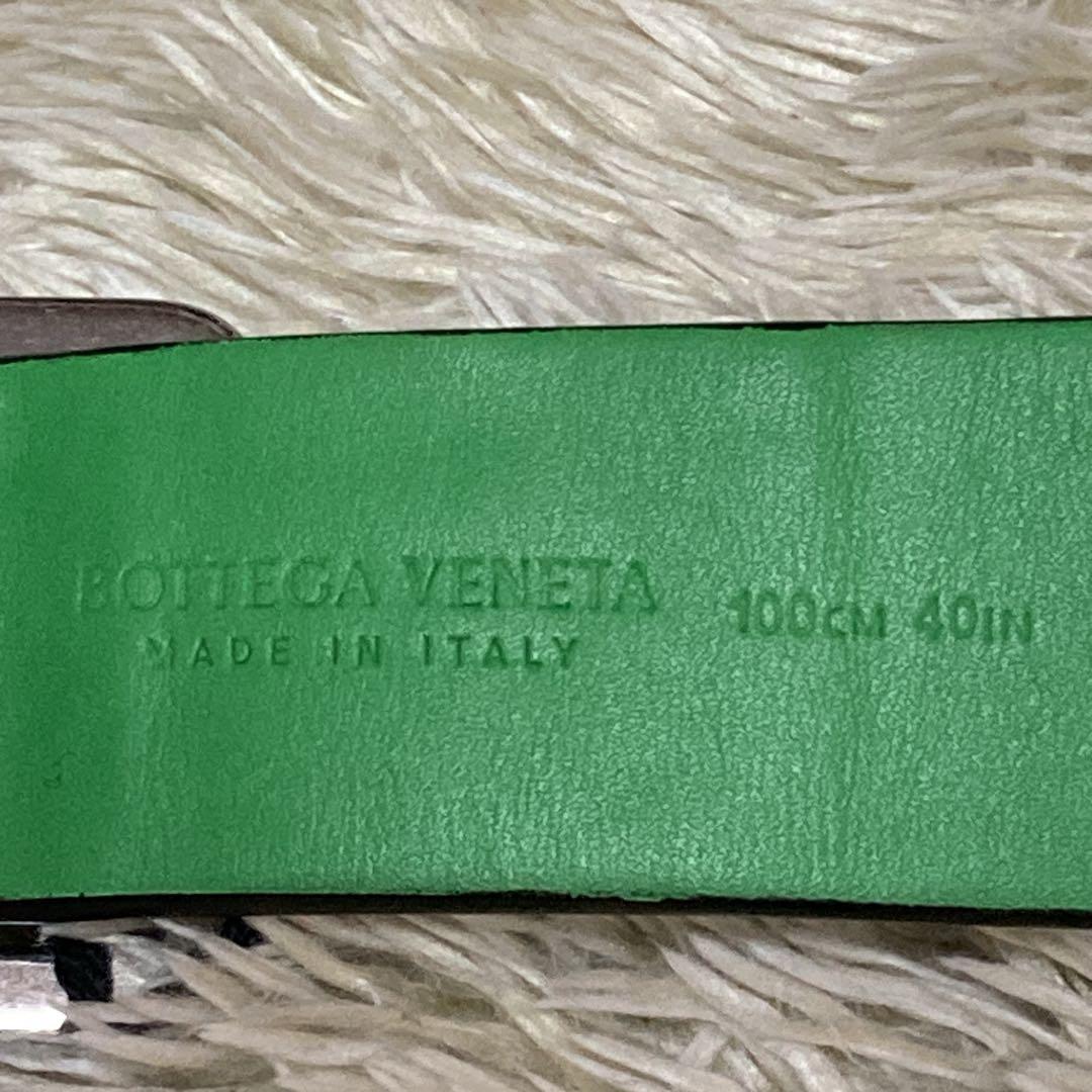 タグ&袋付き❗️新品未使用✨ボッテガヴェネタ　レザーベルト　リバーシブル　黒×緑