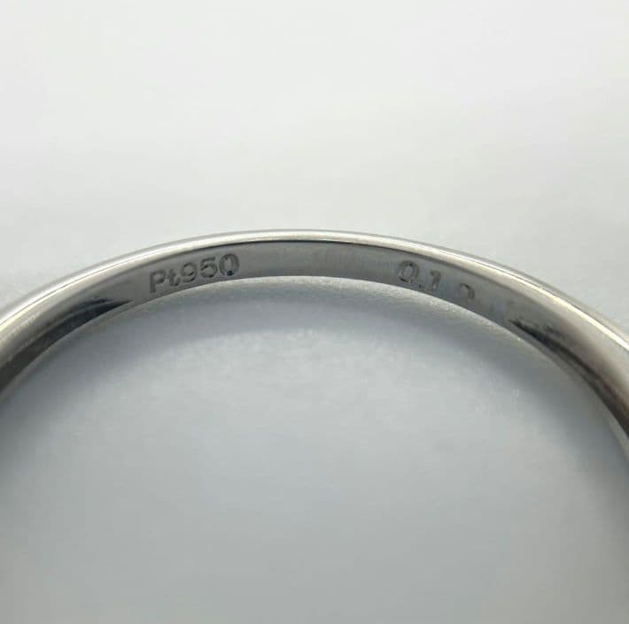 プラチナ950 天然ダイヤモンド　0,10ct リング ＃11