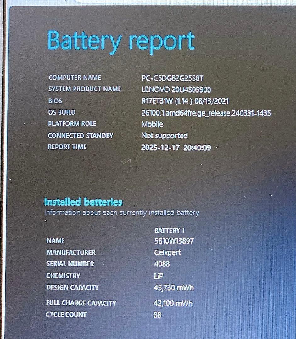 ThinkPad L15 Gen1 Win11 大画面15型 テンキー ノート