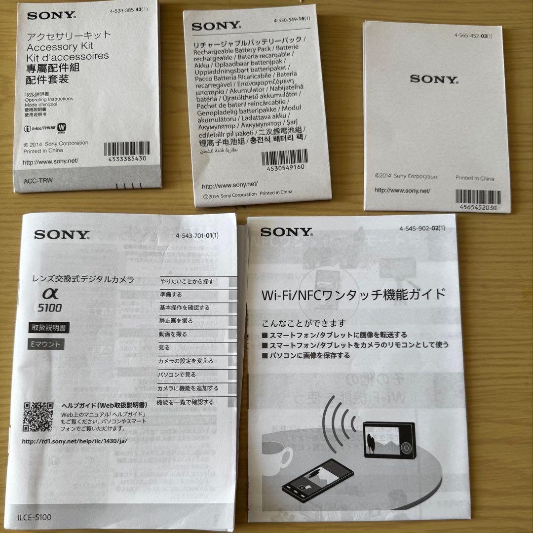 動作確認済み　SONY α5100 ミラーレス 望遠レンズ付き 美品セット