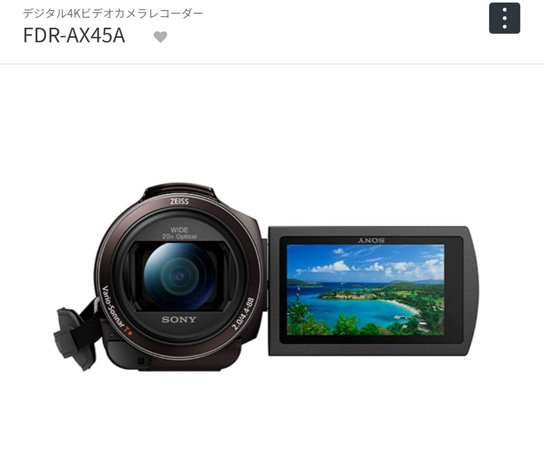 即購入可 新品ソニーデジタルビデオFDR-AX45Aオプションキット付