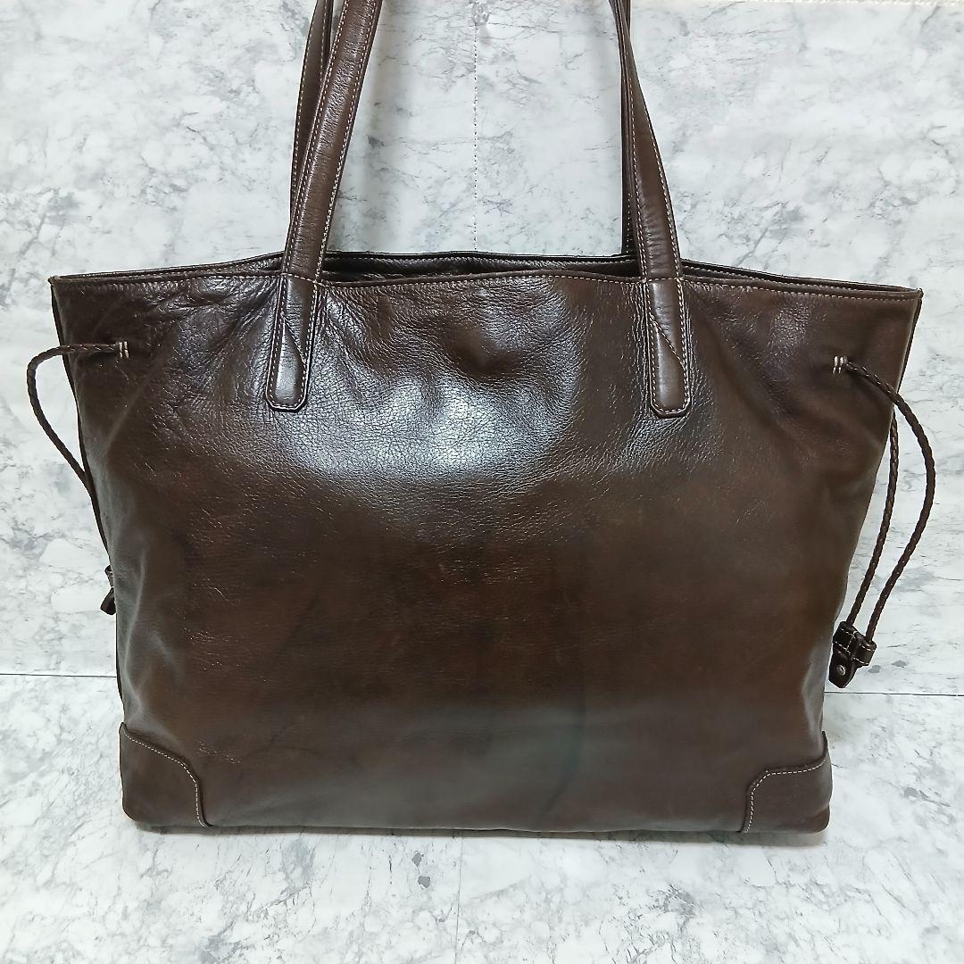 【美品】aniary ラージトートバッグ イタリアンレザー A4サイズ収納可