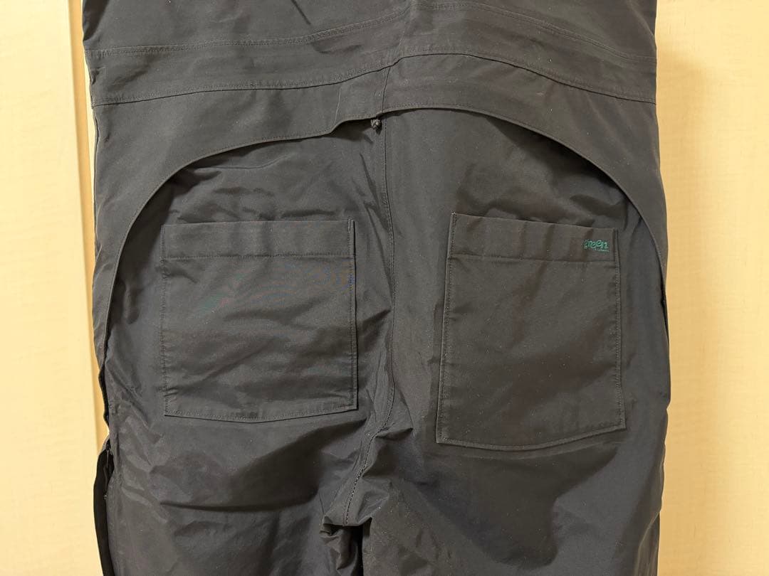 グリーンクロージング　ビブパンツ　XL ブラック　GREENCLOTHING