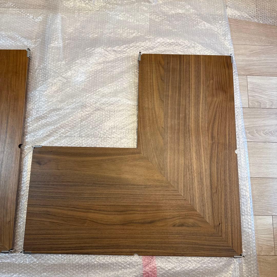 無印良品ステンレスユニットシェルフ・追加棚・コーナータイプ／WN材 幅８４ｃｍ