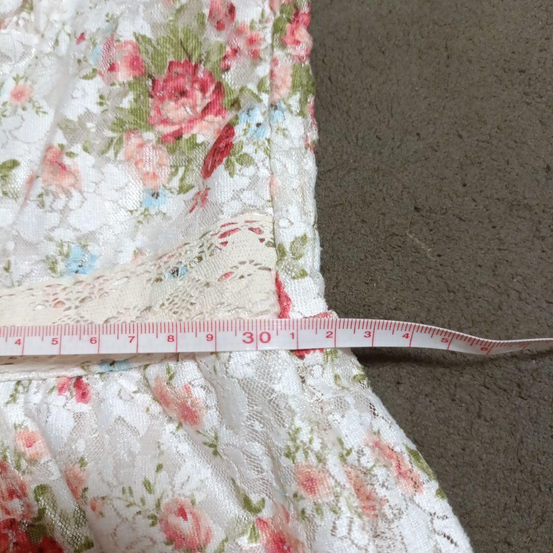 LIZLISA　フラワープリント レースキャミソール　ワンピース