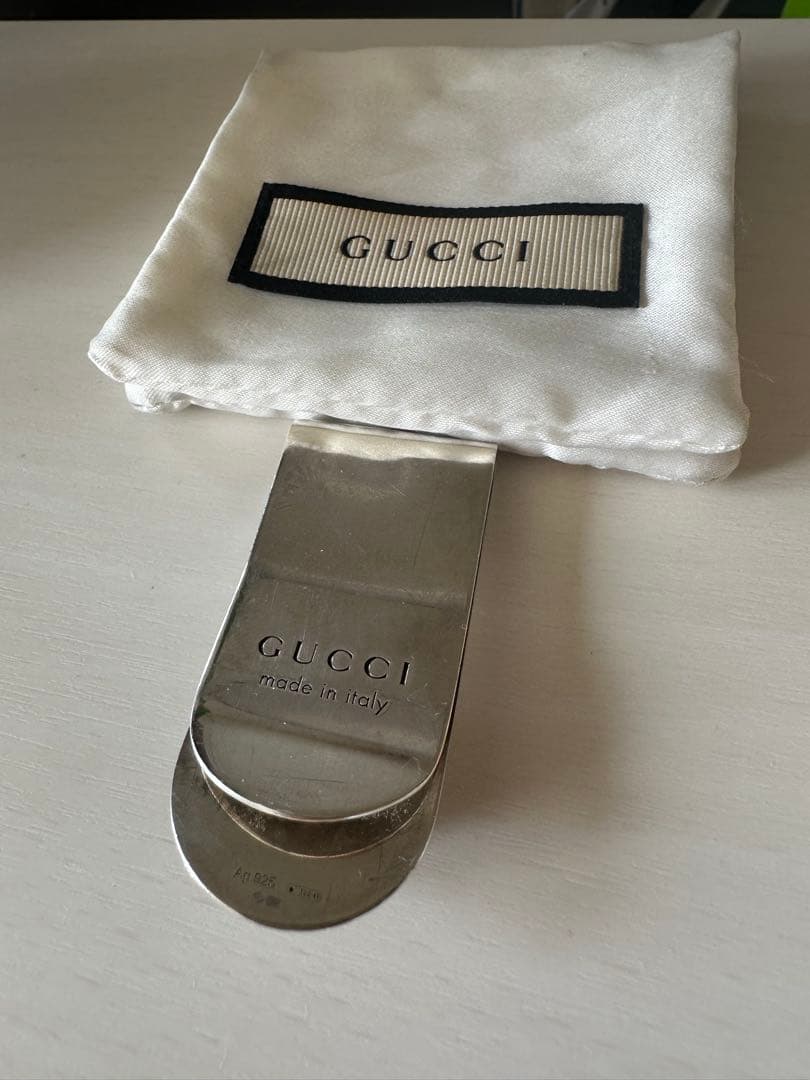 レア❗️グッチ GUCCI メンズ マネークリップ キャット ヘッド モチーフ