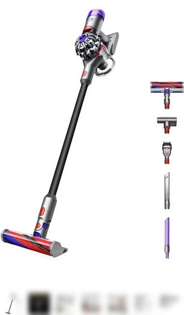 ダイソン純正ｖ8Slimコードレス掃除機 スティック型 紫/赤/銀