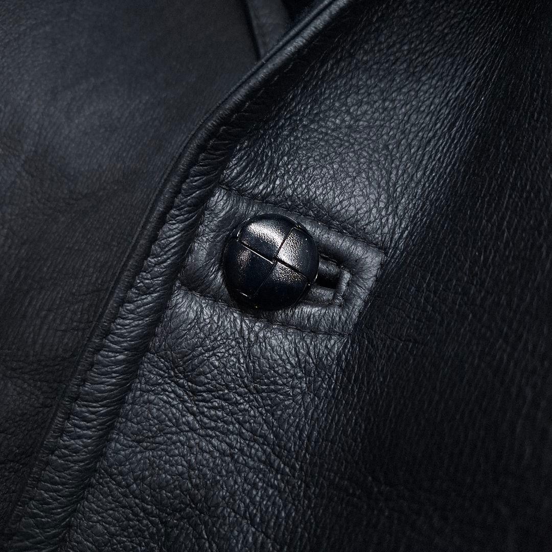 【美品】PEPKO ムートンジャケット レザージャケット 羊革 黒 M