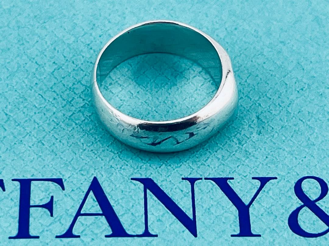 c926 ティファニー　カーブド　ハート　リング　シルバー　925 約12号