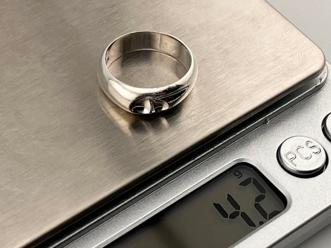 c926 ティファニー　カーブド　ハート　リング　シルバー　925 約12号