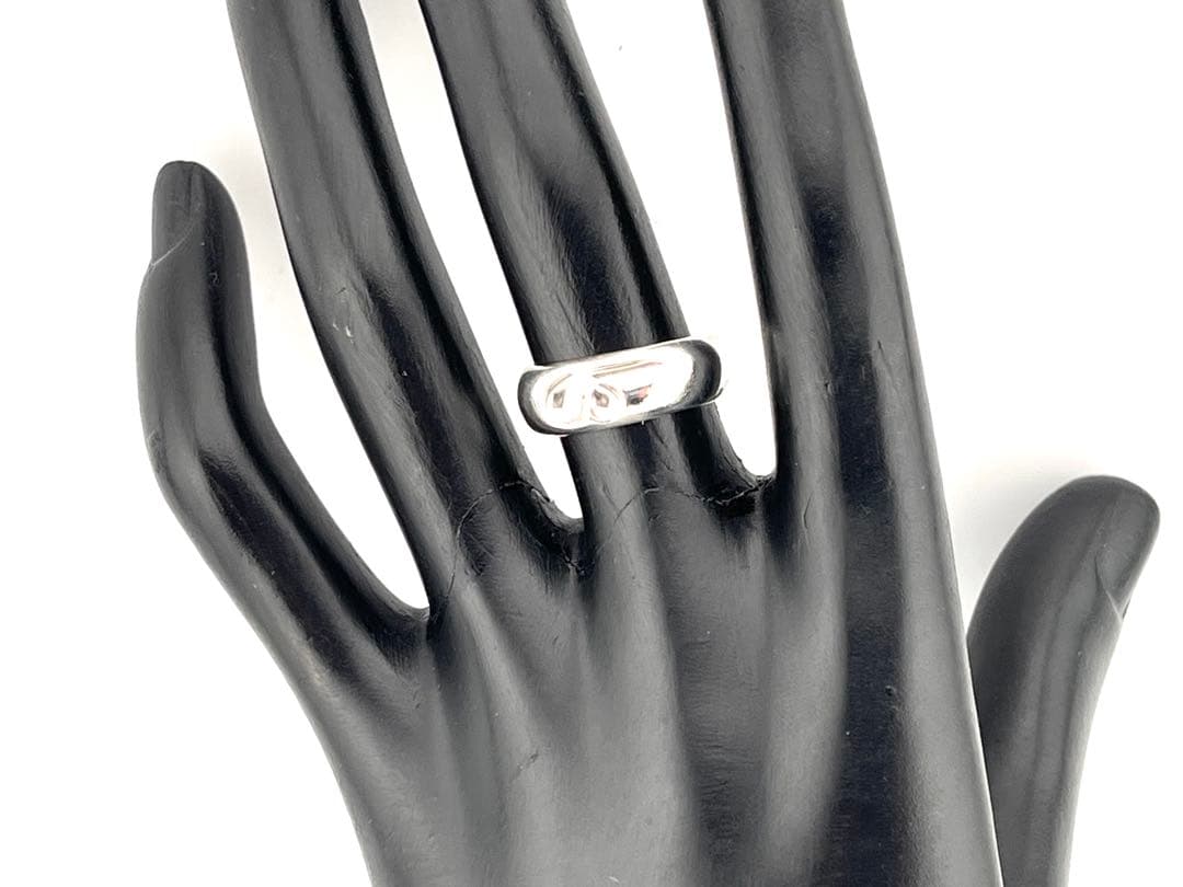 c926 ティファニー　カーブド　ハート　リング　シルバー　925 約12号