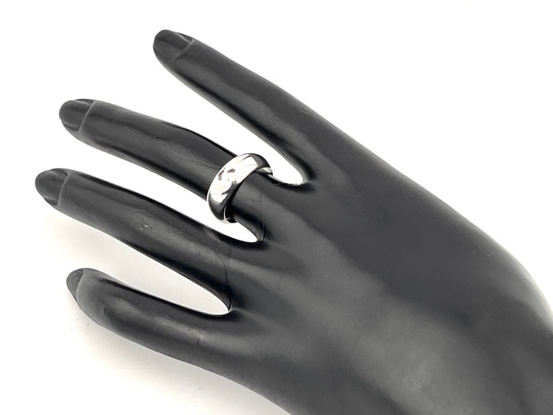 c926 ティファニー　カーブド　ハート　リング　シルバー　925 約12号