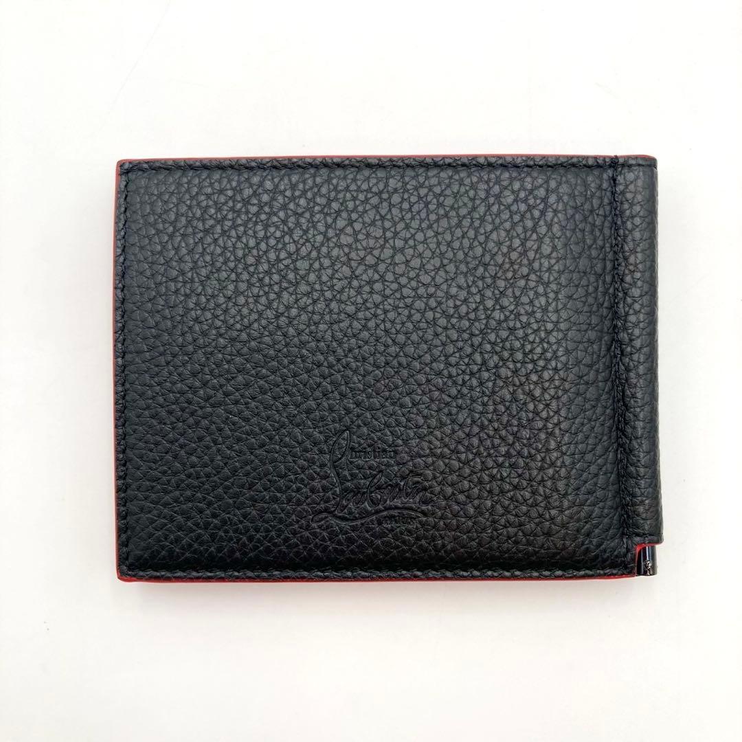 x.o.x.o.✨ルブタン パネトーネ マネークリップ 財布 黒 スタッズ