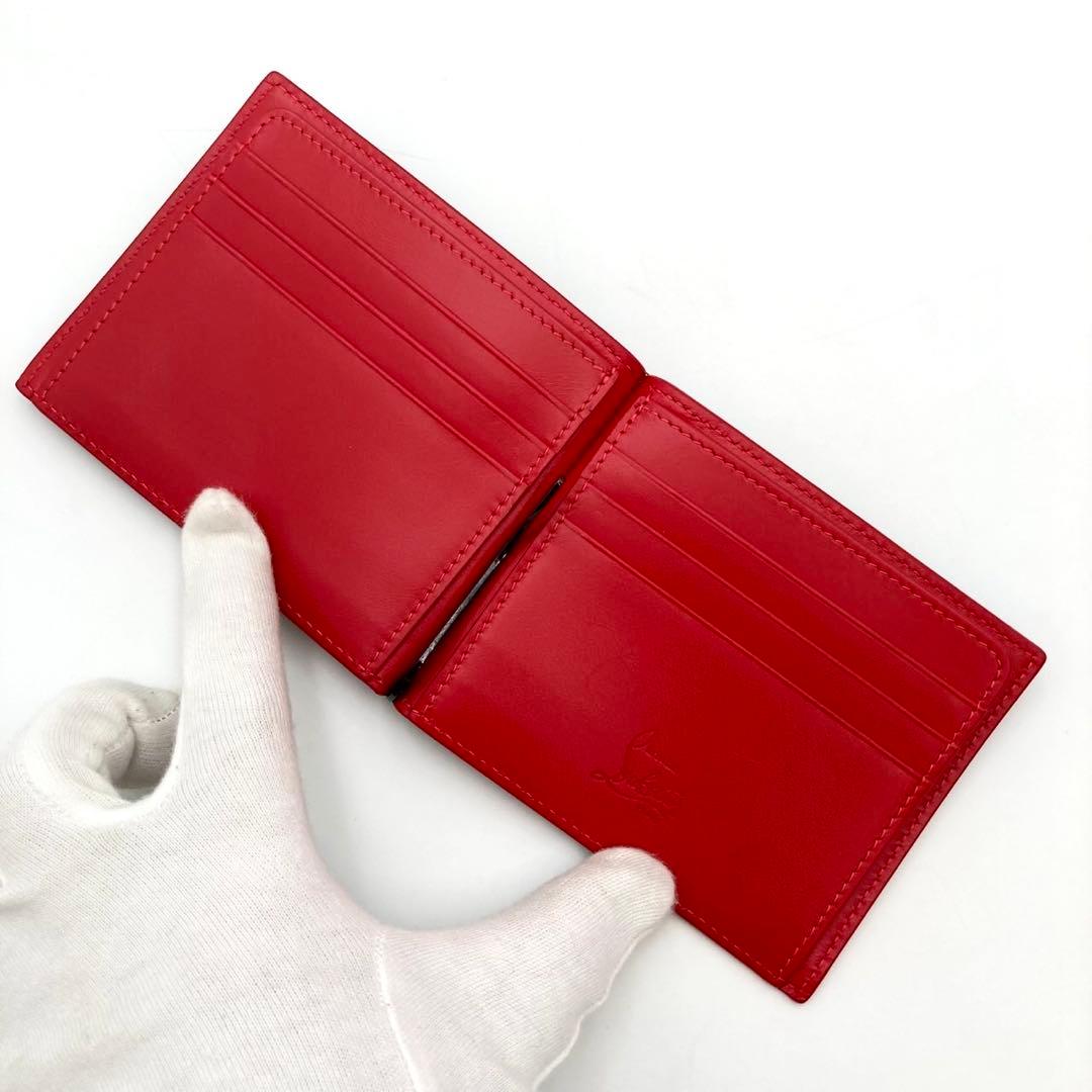 x.o.x.o.✨ルブタン パネトーネ マネークリップ 財布 黒 スタッズ