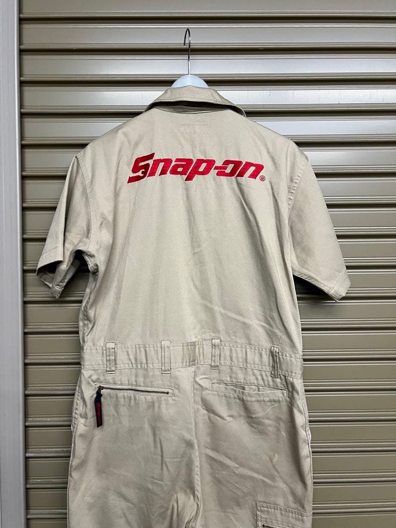 Snap-on ベージュ つなぎ　M