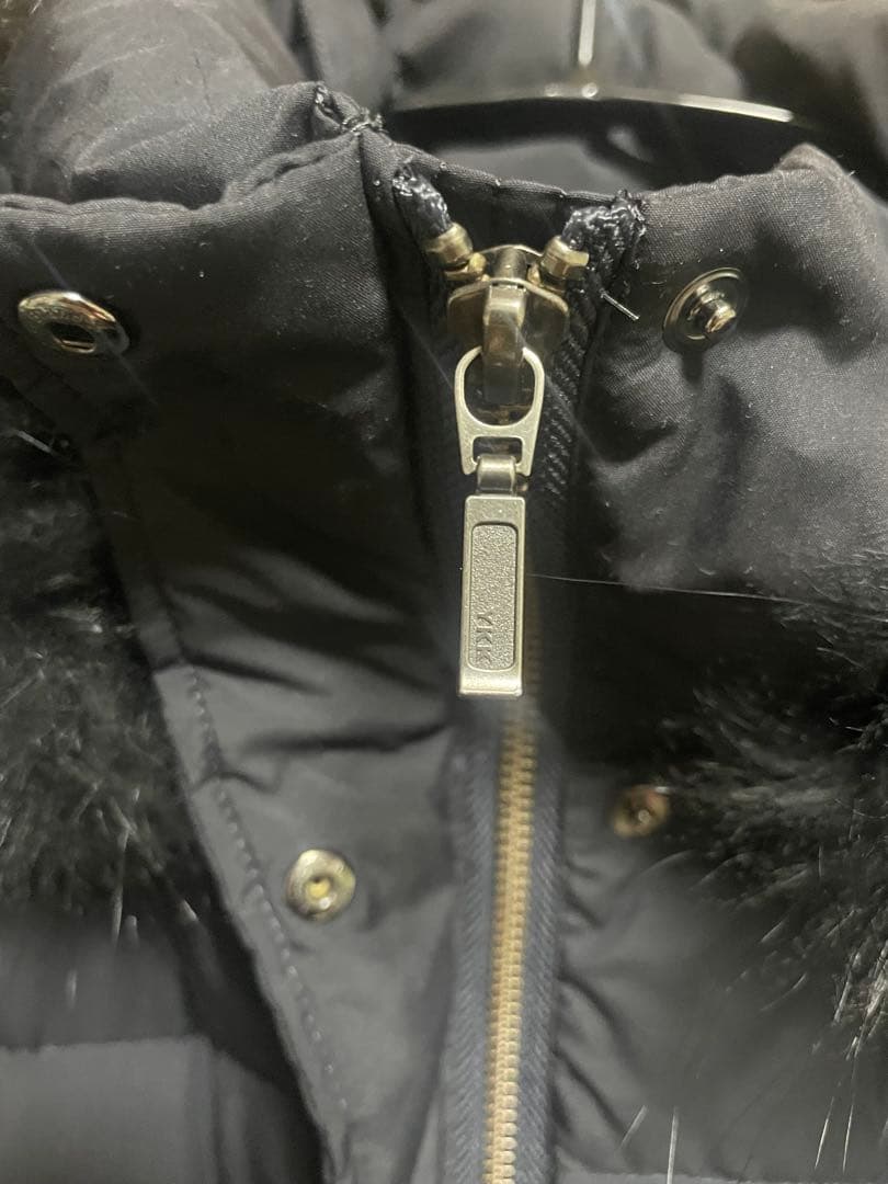 超美品　インディヴィ ダウンコート ラクーンファー付き 40 ブラック