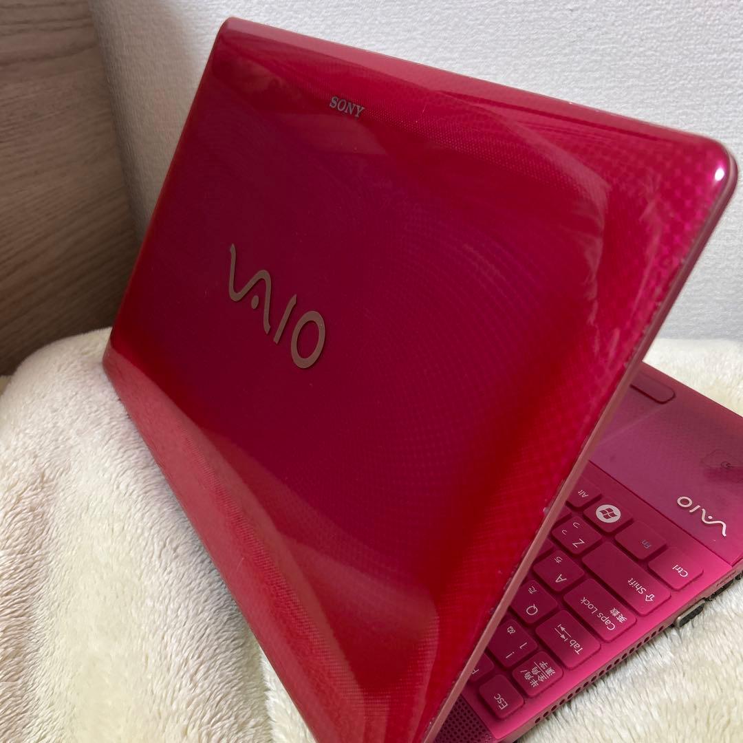 i5ピンクVAIOノートパソコン大容量すぐ使えるWindows11オフィスカメラ