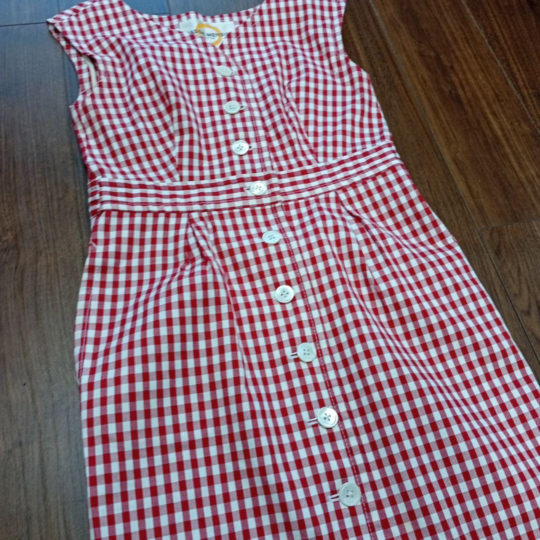 massemensch ノースリーブワンピース　チェック柄　ワンピース