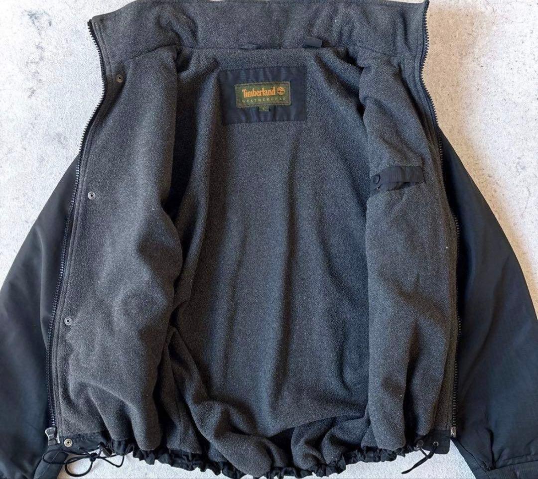 Timberland ブラック ナイロンジャケット　90s 短丈