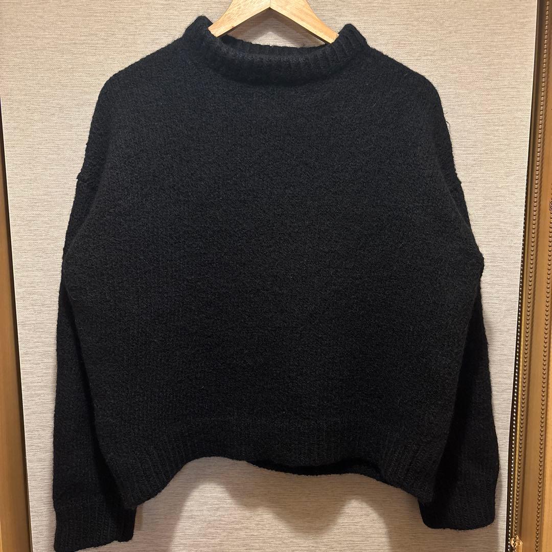 そ*様 AURALEE ブラック ニットセーター SUPER MILLED KN