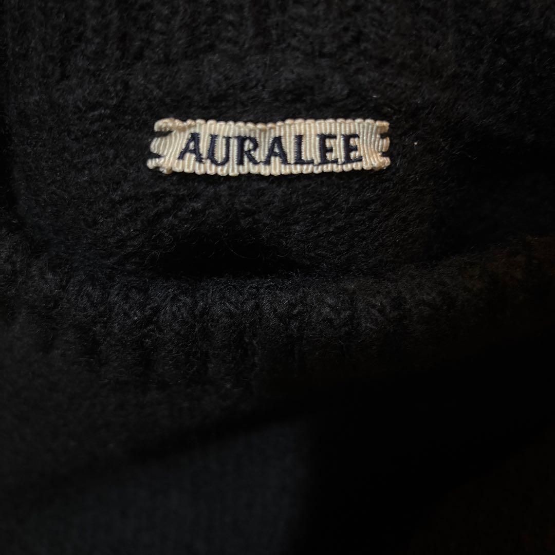 そ*様 AURALEE ブラック ニットセーター SUPER MILLED KN