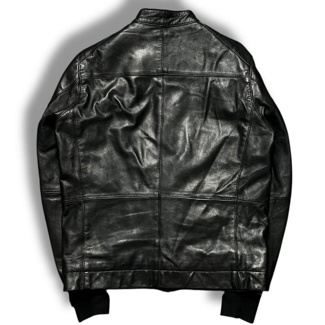 希少 RHC ロンハーマン ラムレザー シングル ライダース アウター ブルゾン