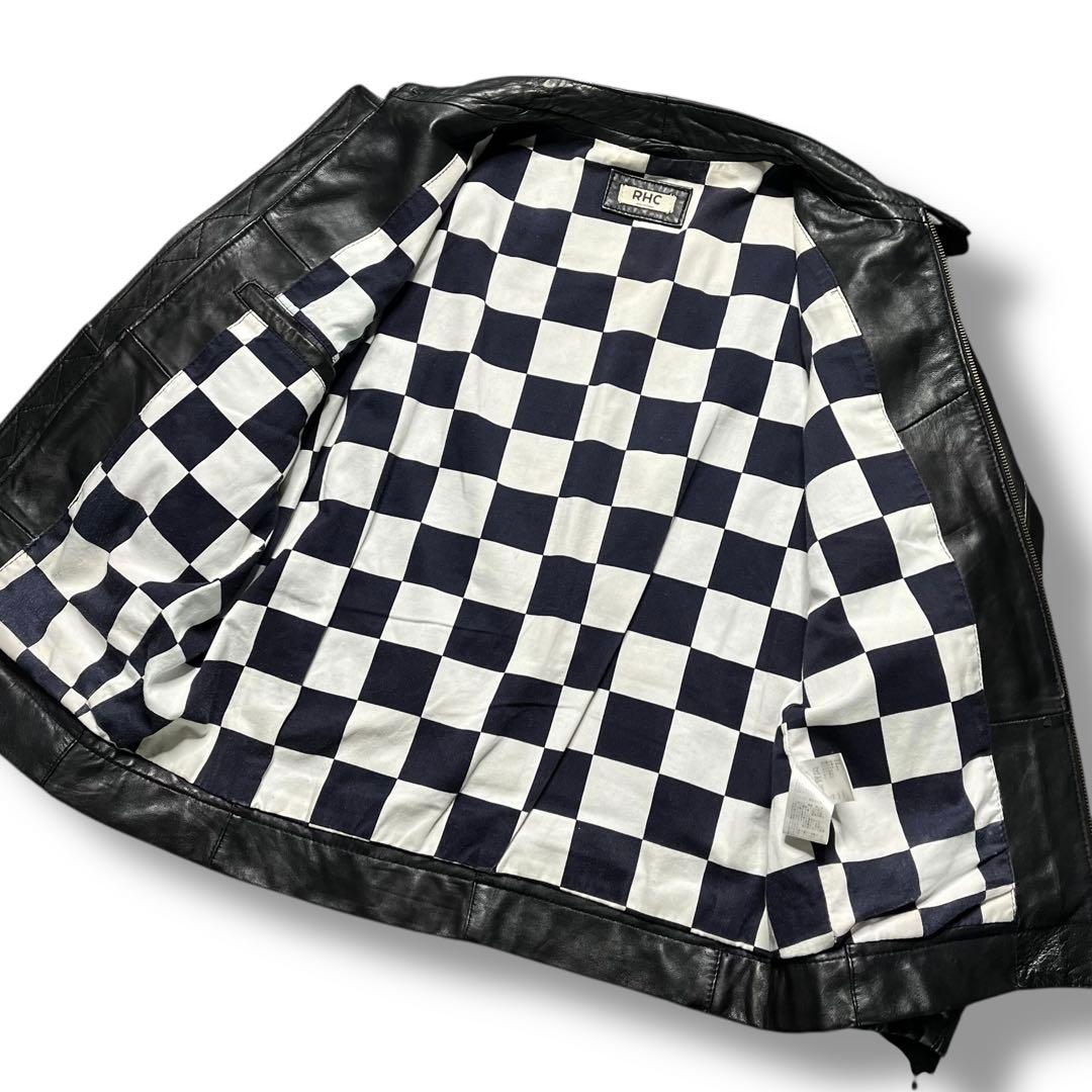 希少 RHC ロンハーマン ラムレザー シングル ライダース アウター ブルゾン