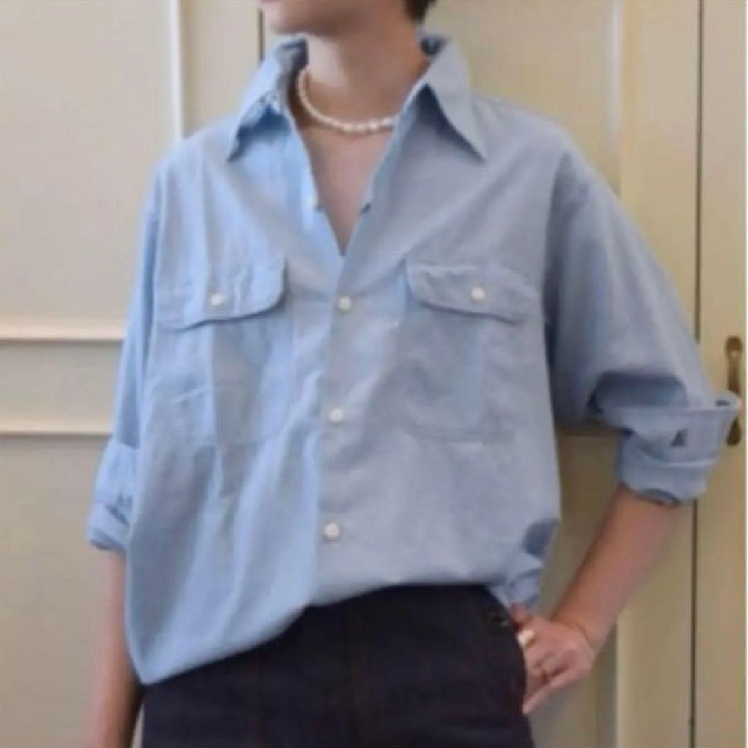 マディソンブルー シャンブレー　シャツ　ハンプトン　01