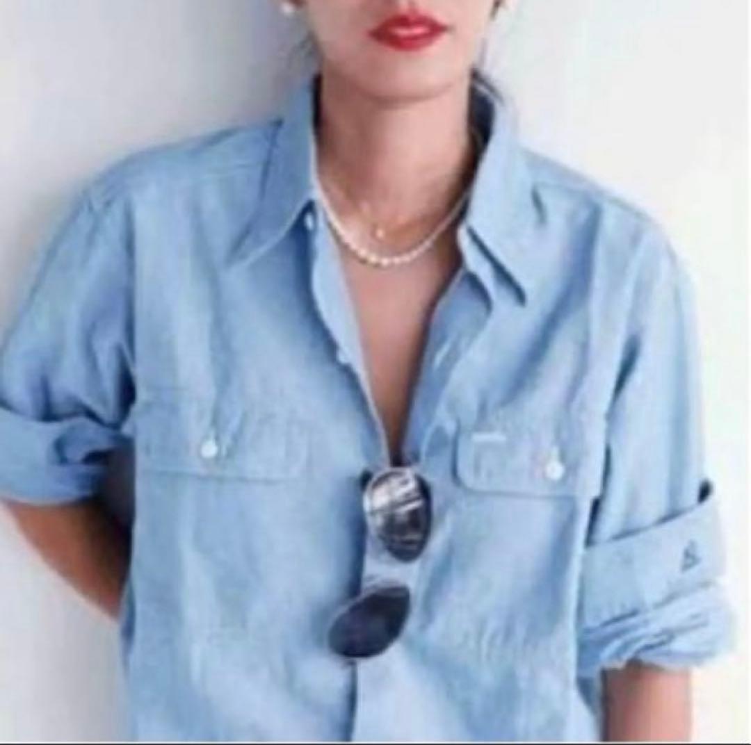 マディソンブルー シャンブレー　シャツ　ハンプトン　01