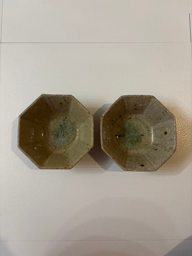 宮城陶器　宮城正幸　灰釉　六皿　2枚セット　やちむん