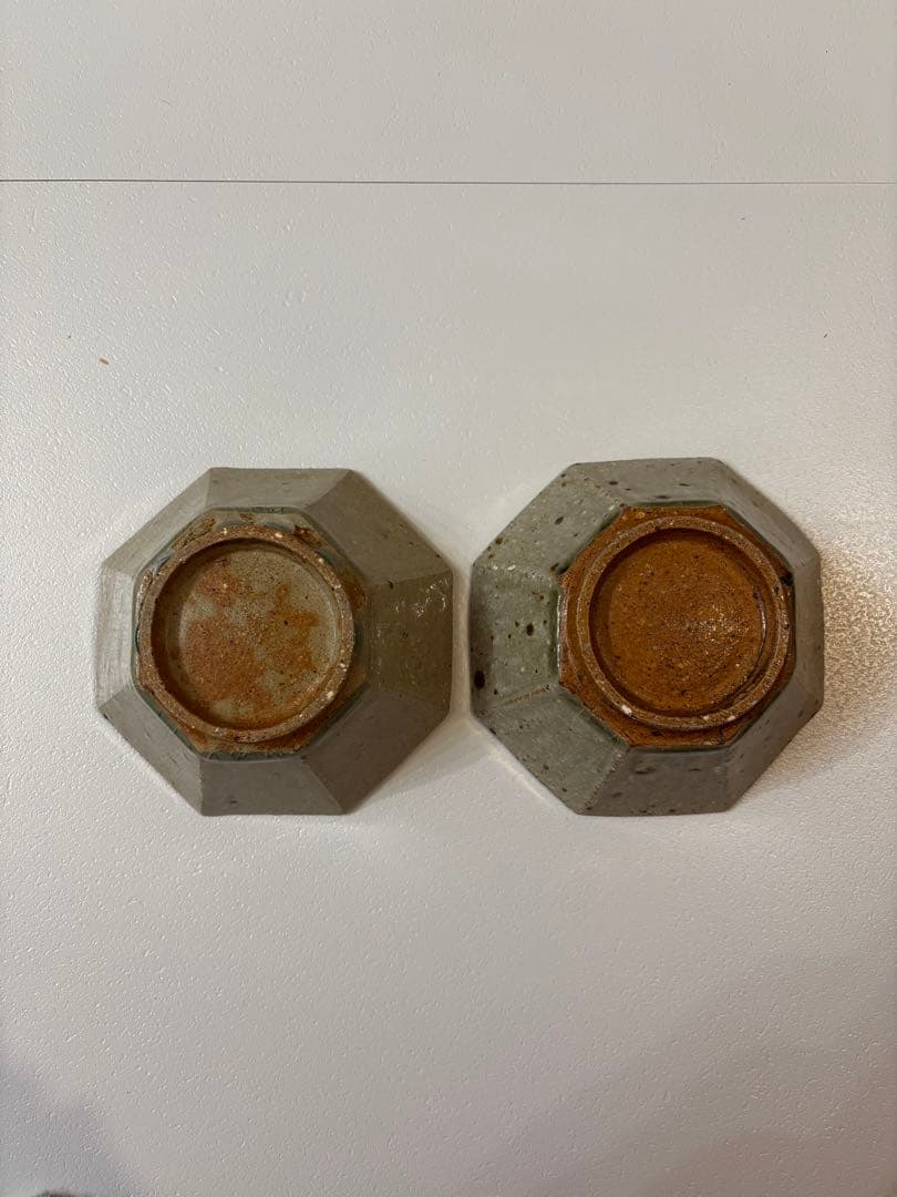 宮城陶器　宮城正幸　灰釉　六皿　2枚セット　やちむん