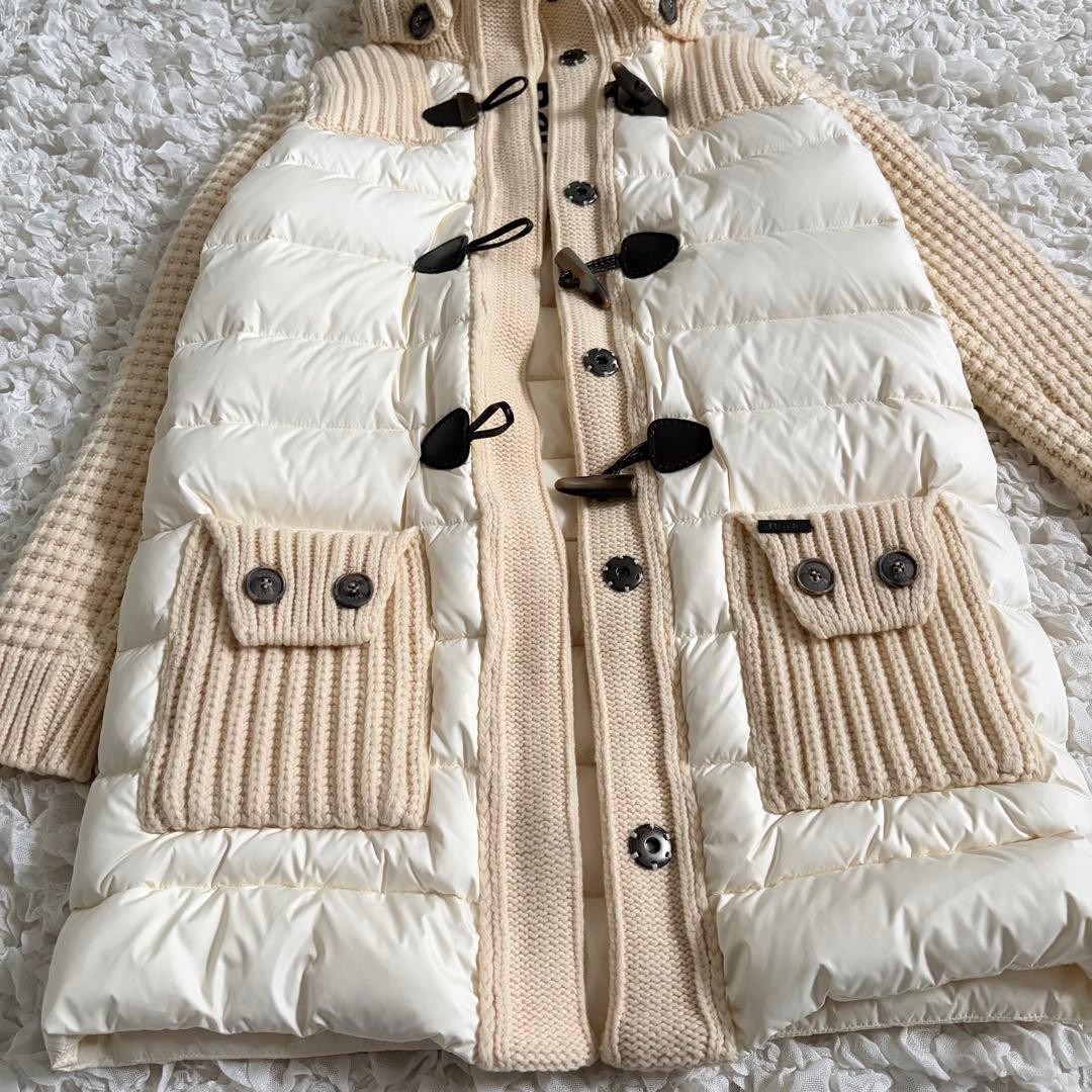 【未使用級】バークBARK ダウンジャケット　ダッフルコート　ニットダッフル