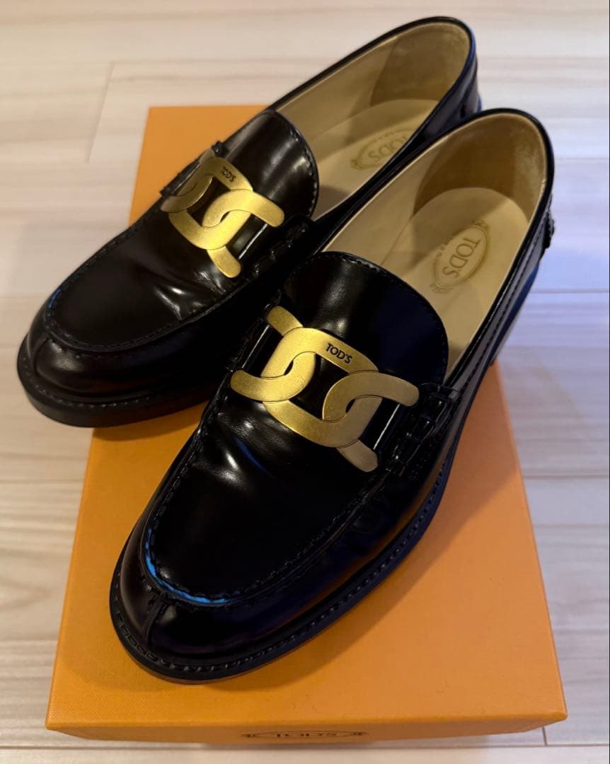 【美品】TODS トッズ　ケイト　ローファー　ブラック　37 1/2