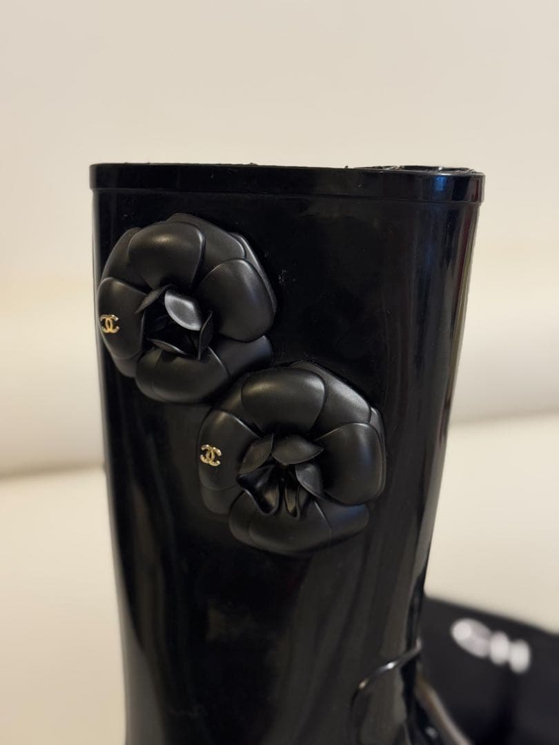 ★*★様 CHANEL ブラック レインブーツ 37