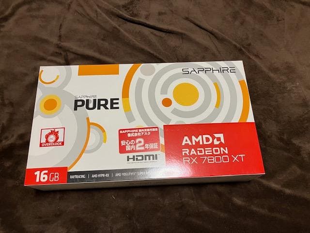 Sapphire PURE Radeon RX 7800 XT 16GB　中古品