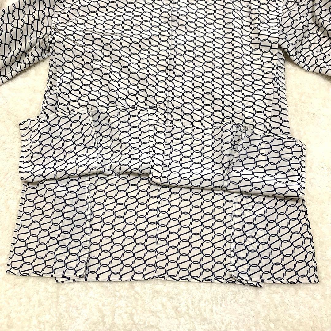 2023 Spick&Span モノグラムプリントレイヤースリーブブラウス 総柄