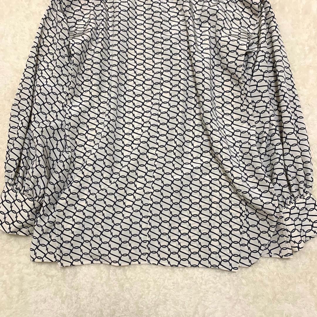 2023 Spick&Span モノグラムプリントレイヤースリーブブラウス 総柄