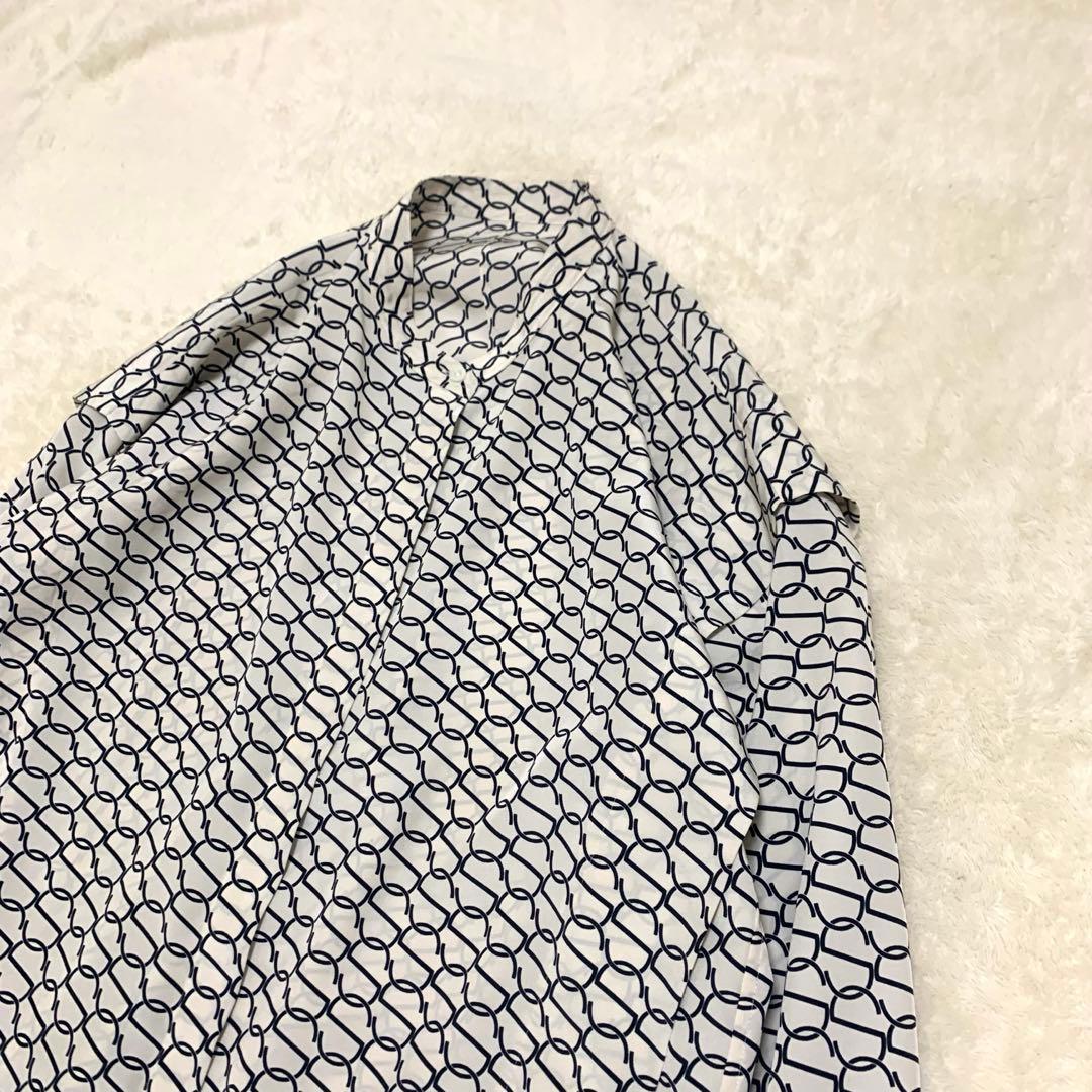 2023 Spick&Span モノグラムプリントレイヤースリーブブラウス 総柄